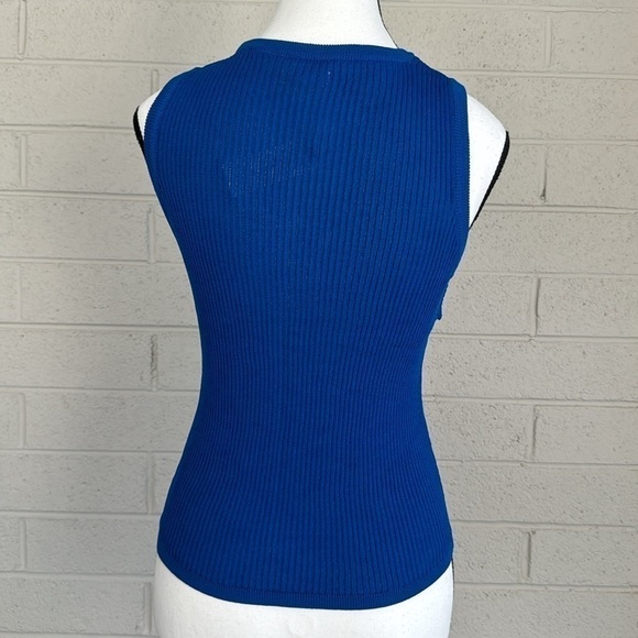 NWT Pilcro Sheer Twist Detail Sweater in Blue - Picture 7 of 15